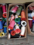 *Box of Mixed Sewing and Embroidery Yarn