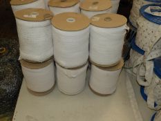 *Six Rolls of White Lace Edging