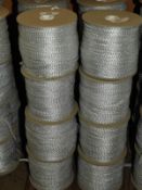 *Four Rolls of Semi Elasticated Silver Braid Edgin