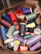 *Box of Mixed Sewing and Embroidery Yarn