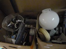 Two Boxes of Electrical and Bathroom Fittings