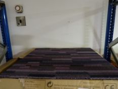 Fourteen Striped Purple Carpet Tiles