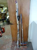 Bundle of Garden Tools and Brooms