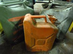 Three Metal Jerry Cans