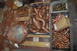 *Pallet of Assorted Copper and Brass Pipe and Fitt