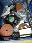 *Box of Small Fans and Sanding Discs