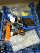 *Tray of Assorted Nails, Adapters for Self Cutting Valves, etc.