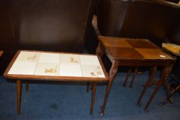 Retro Tile Topped Coffee Table and One Other