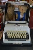 Antler Typewriter in Case, Old Tins, Toy Rabbit, T