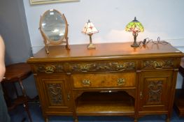 Heavily Carved Oak Sideboard