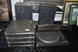 Schneider Hifi System; Turntable, Speakers, Stack,