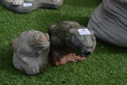 Two Frog Garden Statues