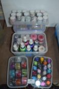 Five Small Storage Boxes of Embossing Powders, Mic