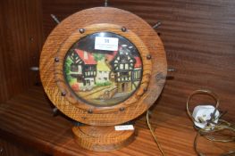 Kitsch Retro Ships Wheel Cottage Table Lamp