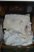 Box of Vintage Linen