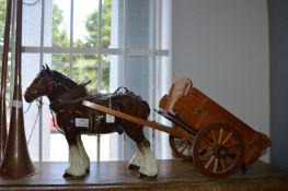 Shire & Cart Figurine
