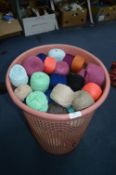 Laundry Basket Full of Wool and Yarn