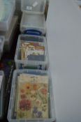 Three Storage Tubs Containing Rubber Stamps, Card
