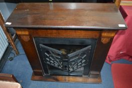 Modern Coal Effect Electric Fire in Wooden Surroun