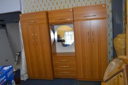 Three Piece Bedroom Set; Two Double Wardrobes and