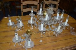 One Central and Two Side Chandeliers