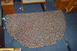 Semi-Circular Vintage Rag Rug