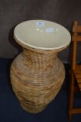 Large Basket Wrapped Vase
