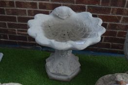 Garden Birdbath in the form of Oyster Shell