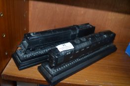 Two Black Coal Trains