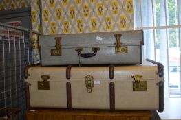 Steamer Trunk and a Suitcase
