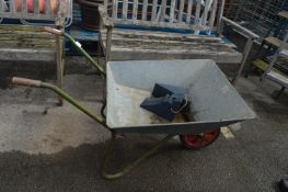 Galvanised Wheelbarrow and a Pair of Chocks