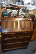 1930's Oak Linenfold Bureau