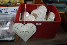 Box of Twelve Decorative Heart Shaped Tealight Holders