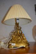 Table Lamp with Gilt Cherubs