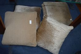 Five Assorted Feather Filled Cushions 50x50cm