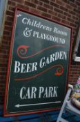 Painted Pub Beer Garden Sign 5ft x 4ft