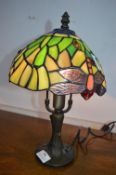 Small Tiffany Style Dragonfly Table Lamp