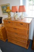 Six Drawer Wicker Basket Chest