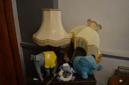 Quantity of Elephants and Lamps Shades