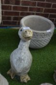 Painted Garden Statue of a Goose