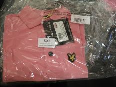 Lyle & Scott Junior Polo Shirt (Pink) Size: 3-4 Ye