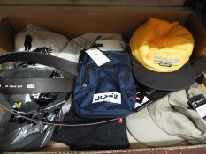 *Six Assorted Designer Hats, Two Levi Leather Belt