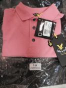 Lyle & Scott Junior Polo Shirt (Pink) Size: 5-6 Ye