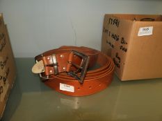 *Box of Five Pepe Tan Leather Belts