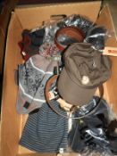 *Box of Six Designer Hats and Two Belts