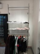 *Brushed Aluminium & Frosted Glass Two Tier Shelf