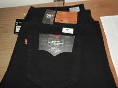 *Levi 501 Denim Jeans (Black) Size: 36/32