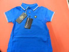 Lyle & Scott Junior Polo Shirt (Blue) Size: 4-5 Ye