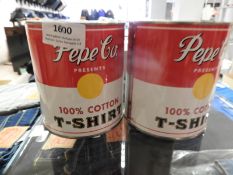 *Two Pepe 100% Cotton T-Shirts in Cans