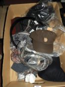 *Box of Six Designer Hats and Two Belts